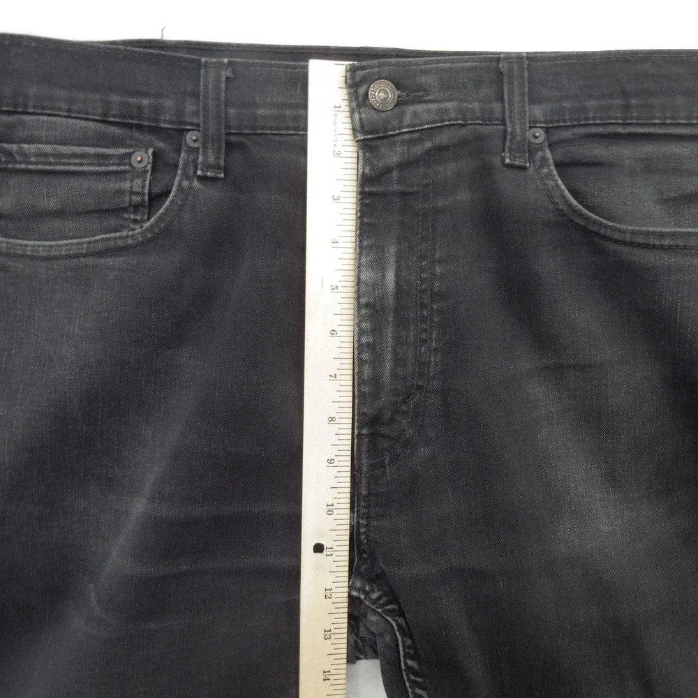 Levis 512 Jeans Mens 38x33 Black Charcoal Slim Taper Fit Stretch Denim Pants